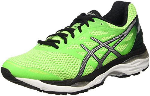 Asics Gel-cumulus 18, Herren Laufschuhe, Grün (Green Gecko/Silver/safety Yellow), 43.5 EU (8.5 UK)